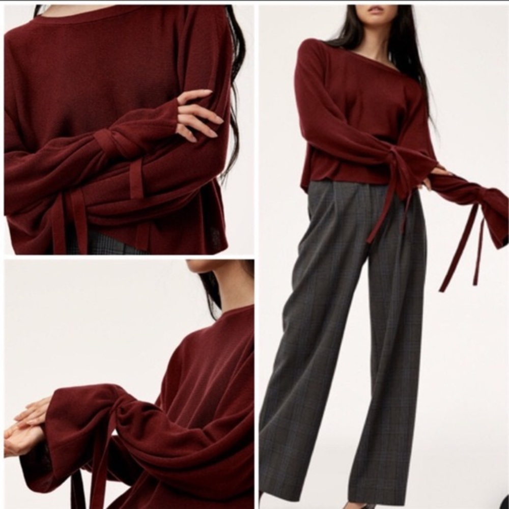 Wilfred Emmy Sweater with Tie Sleeves (Aritzia)